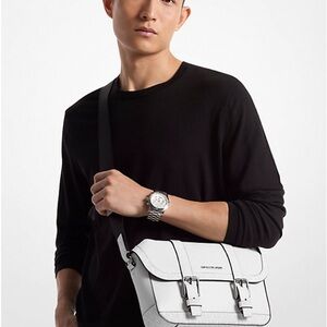 Michael Kors White Men's Messenger Bag